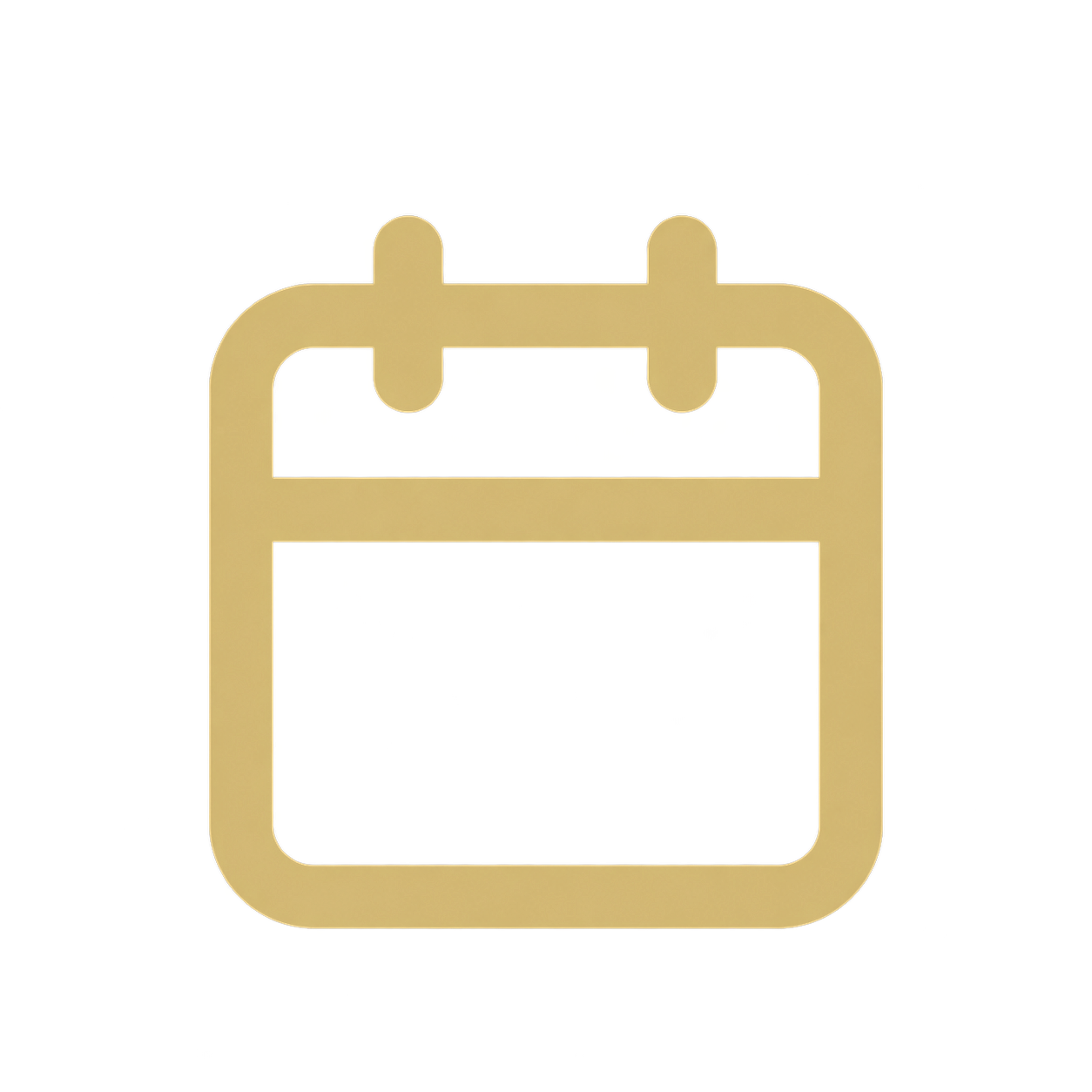 Calendar icon in a minimalist design.