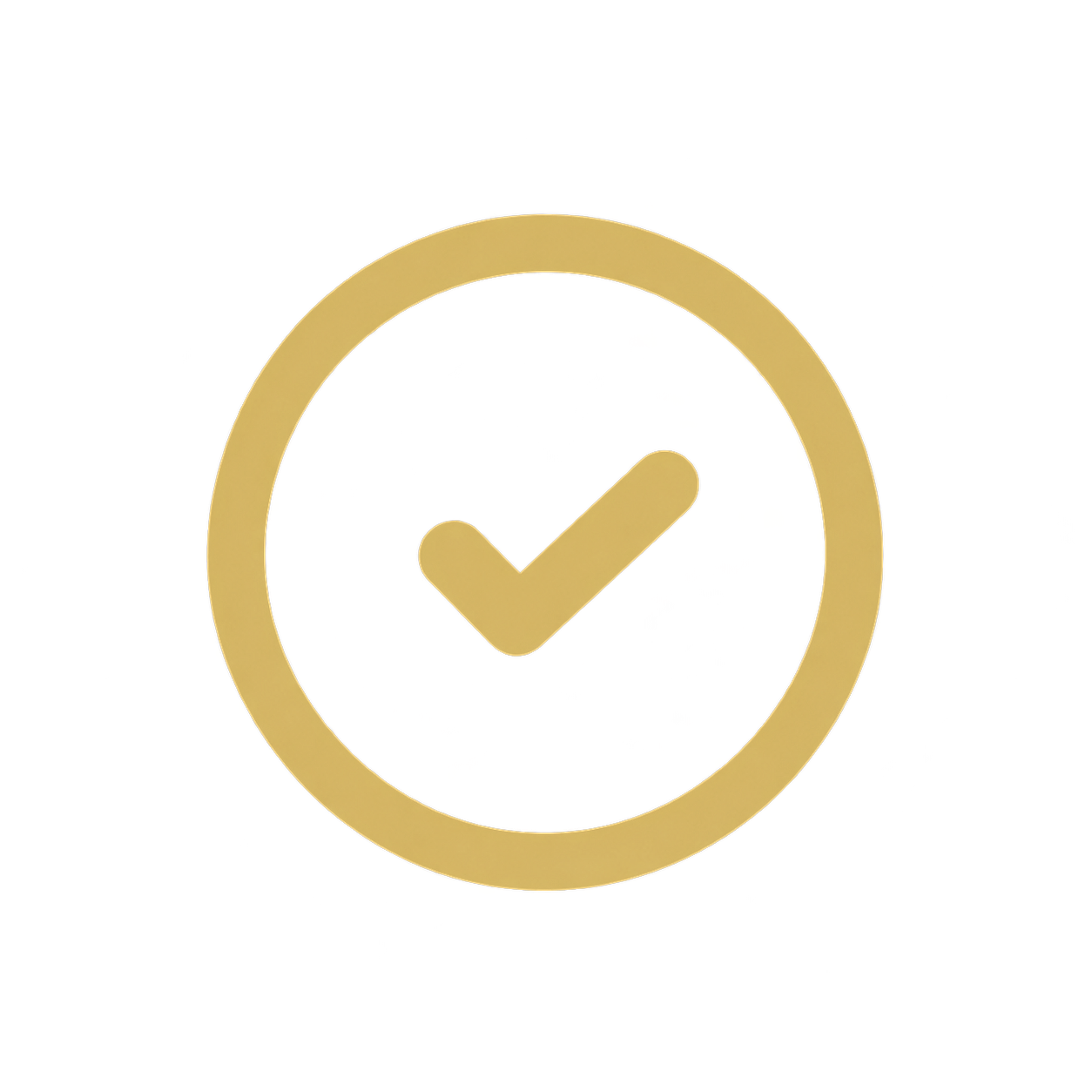 Check mark inside a circle icon.