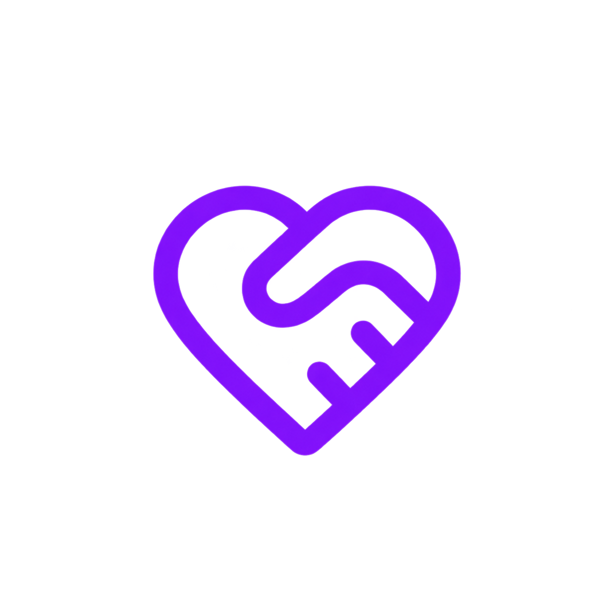 Heart shape with intertwined letters design