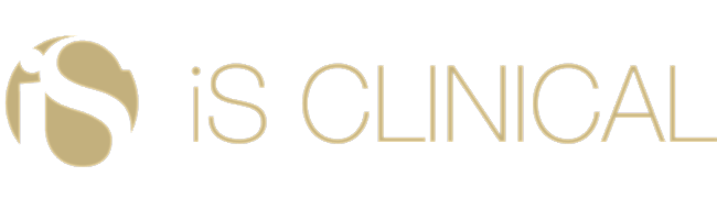 iS Clinical logo in gold on black background